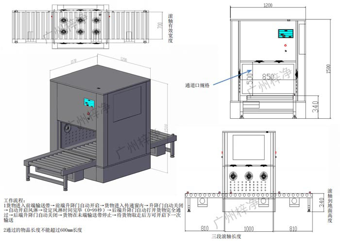 輸送線風淋傳遞窗設計方案圖 輸送線風淋傳遞窗設計方案圖