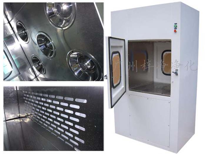 風淋傳遞窗吹淋后的氣流通過高效過濾器，如HEPA過濾器，進一步過濾掉微小的塵埃和微生物。